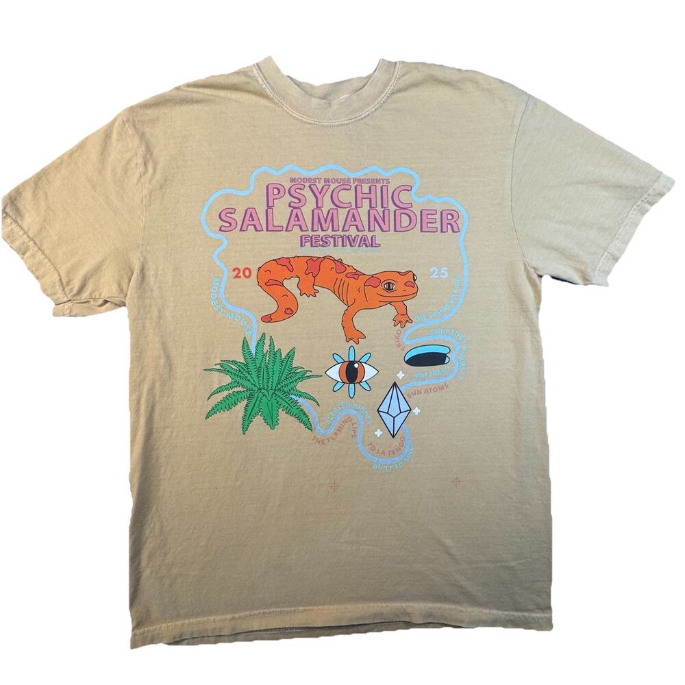 Psychedelic Salamander Festival T Shirt 2025 Comfort Colors Mens M -405